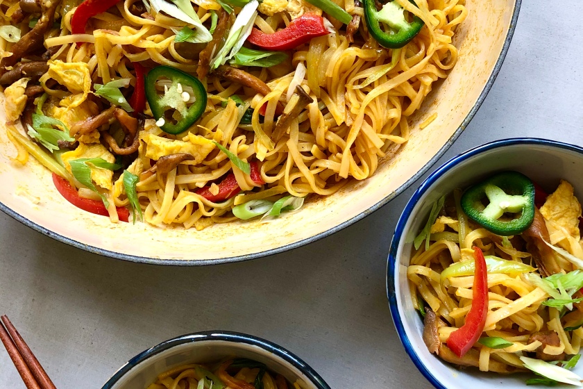 Vegetarian Singapore Noodles recipe